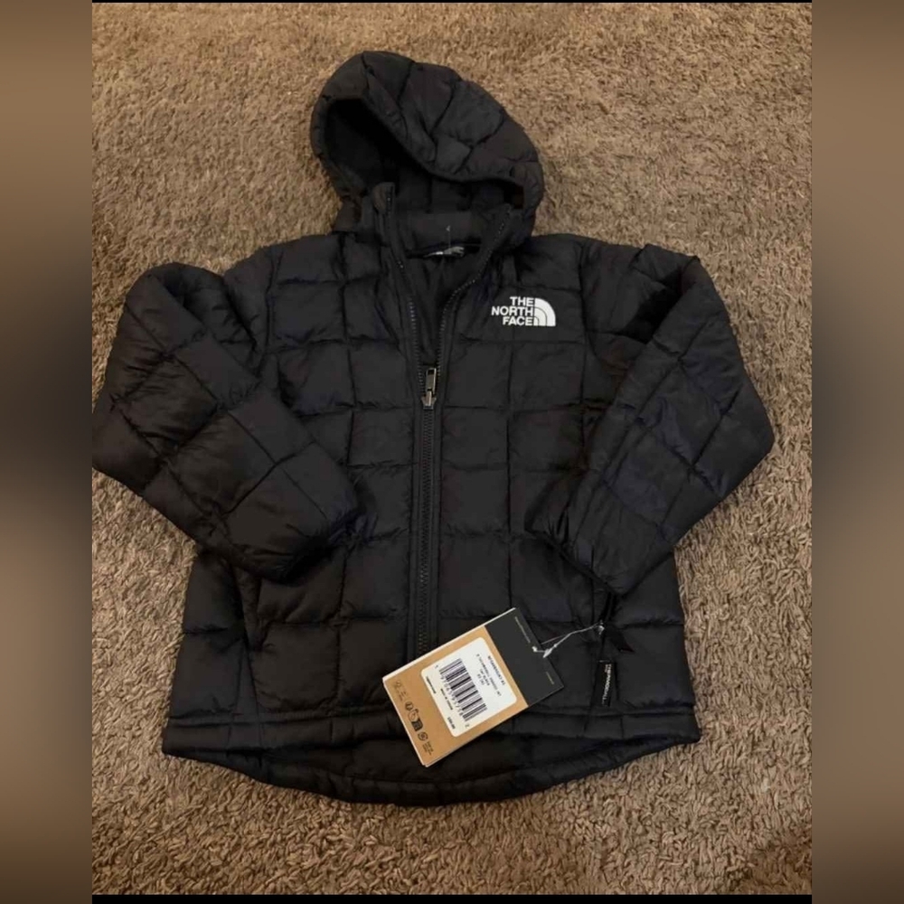 The North Face Quilted Black Hooded Jacket
